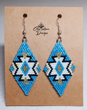 Boucle d'oreille losange